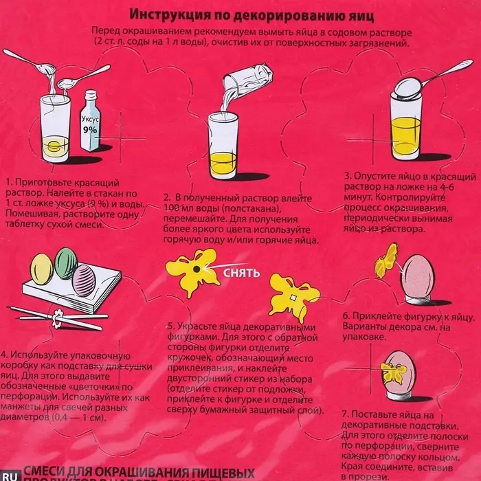 Смеси для окрашивания пищевых продуктов в наборе &laquo;Яркая Пасха&raquo;, микс