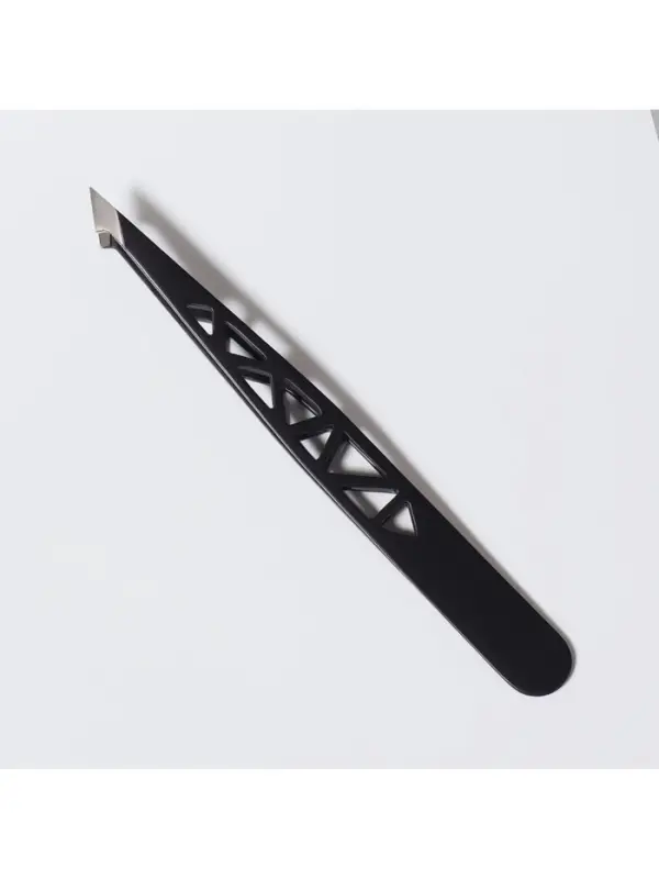 Пинцет &laquo;Геометрия&raquo;, скошенный, заострённый, 9.5 см, чёрный