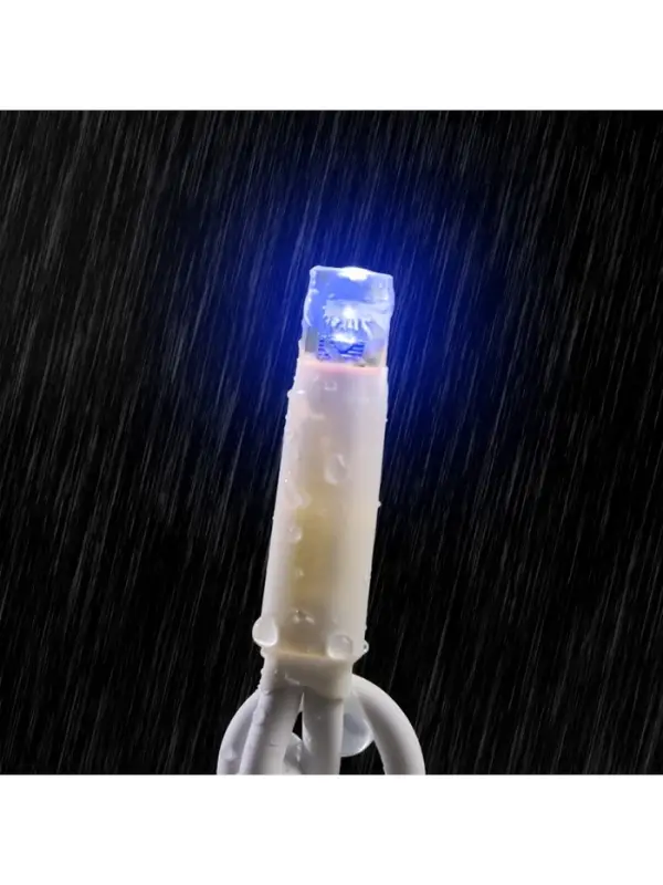 Гирлянда &laquo;Занавес&raquo; 2&times;3 м, IP65, УМС, белая нить каучук, 600 LED, свечение синее, 220 В