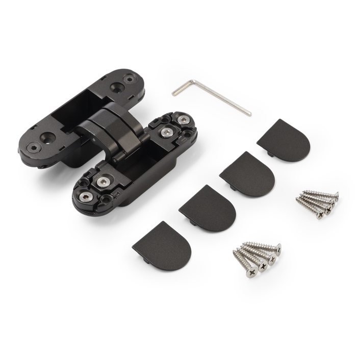 Петля скрытой установки LOCKLAND, 30х110 мм, с 3D-регулированием, цвет графит