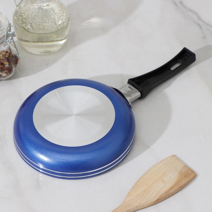 Сковорода «Лерой», d=14 см, пластиковая ручка, антипригарное покрытие, цвет МИКС