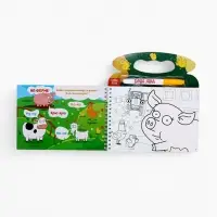 Раскраска водная &laquo;Кто где живёт?&raquo;, с маркером, многоразовая, Синий трактор