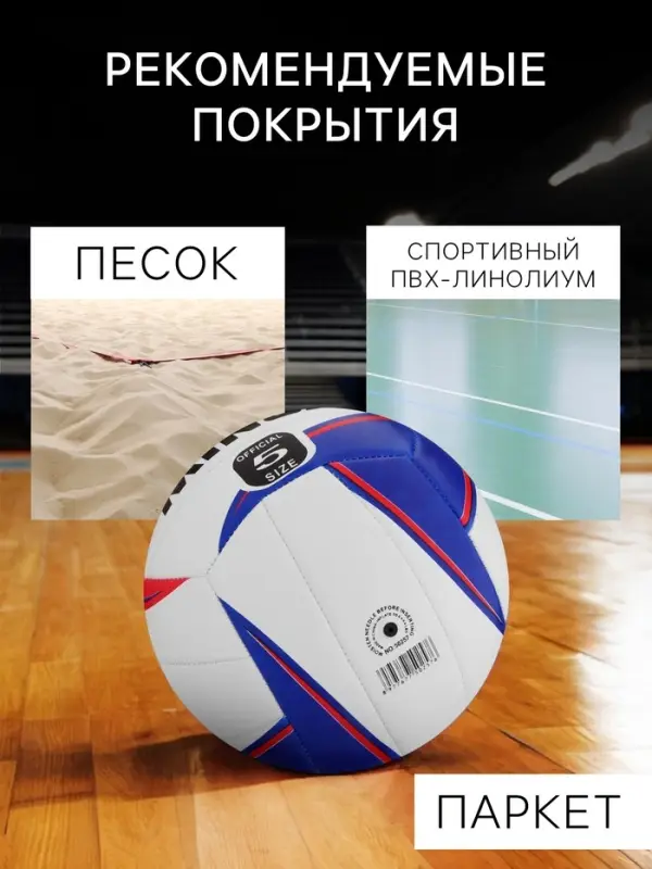 Волейбольный мяч MINSA, машинная сшивка, 18 панелей, р. 5, TPU
