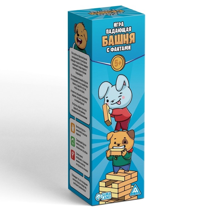 Дженга «Падающая башня с фантами», 54 бруска, 5+ Дженга «Падающая башня с фантами», 54 бруска, 5+