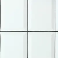 Стеновая панель ПВХ &laquo;Плитка&raquo;, 957&times;482 мм, цвет белый/чёрный шов