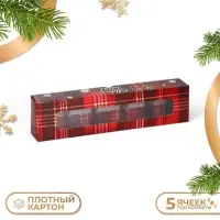 Коробка под 5 конфет новогодняя &laquo;С Новым годом&raquo;, 21&times;5&times;3 см