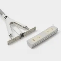 Швабра для мытья пола PVA Raccoon, со складным отжимом, насадка 28&times;6 см, стальная ручка с 3 секциями 130 см