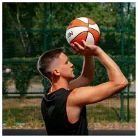 Баскетбольный мяч MINSA Hardwood Classic, PU, клееный, 8 панелей, р. 7, PU, бутиловая камера
