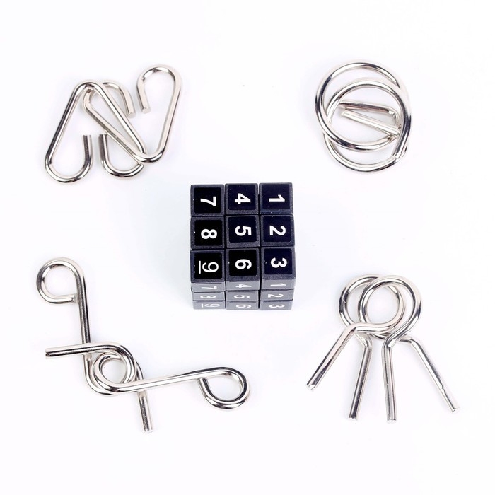 Головоломка металлическая «Магические символы», набор 5 шт. Головоломка металлическая «Магические символы», набор 5 шт.