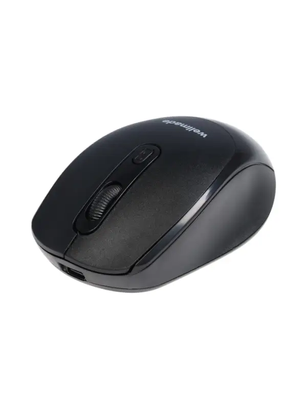 Комплект клавиатура и мышь WELLMADE KM02, беспроводной, 1200 dpi, 300 мАч, АА 1, чёрный