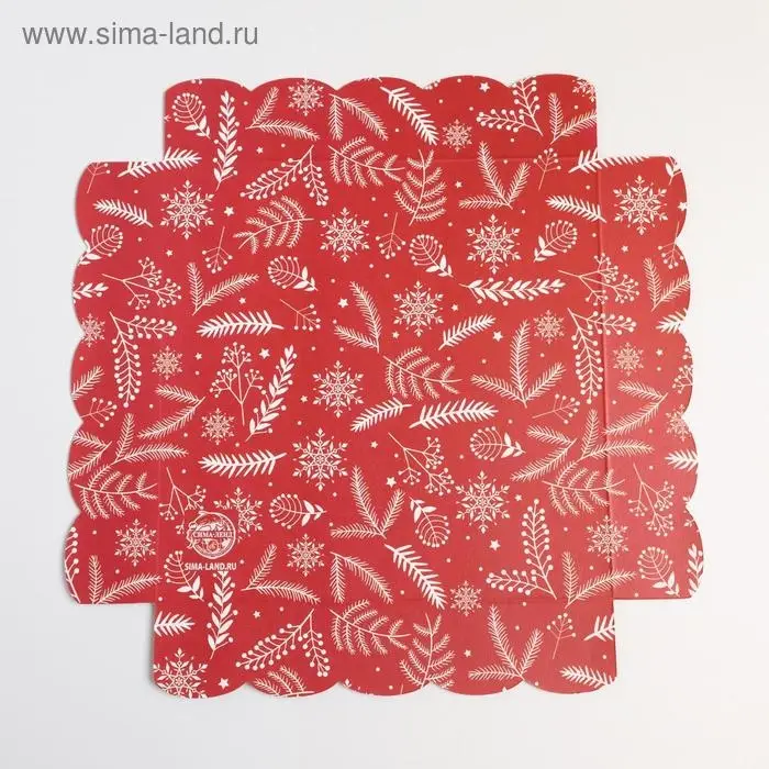 Коробка для кондитерских изделий с пластиковой крышкой &laquo;Радости&raquo;, 15 х 15 х 3 см