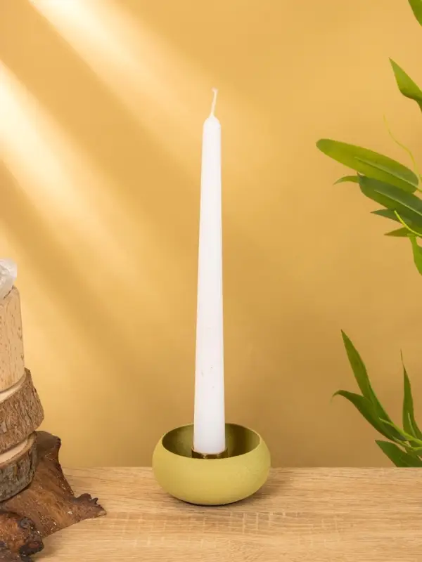 Подсвечник на 1 свечу на магнитах "Оливковый" 7,5х7,5х3,5 см