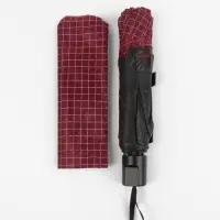 Зонт механический &laquo;Мелкая клетка&raquo;, эпонж, 4 сложения, 8 спиц, R=47/55 см, d=94 см, МИКС