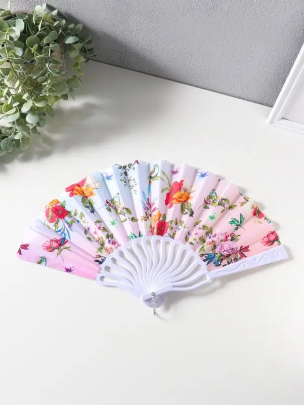 Веер складной &laquo;Певчие птички и цветы&raquo;, 22.5 см