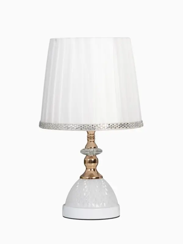 Лампа настольная &laquo;Ким&raquo; 1&times;40 Вт Е27 1&times;5 Вт LED белый/золото 23&times;23&times;40 см