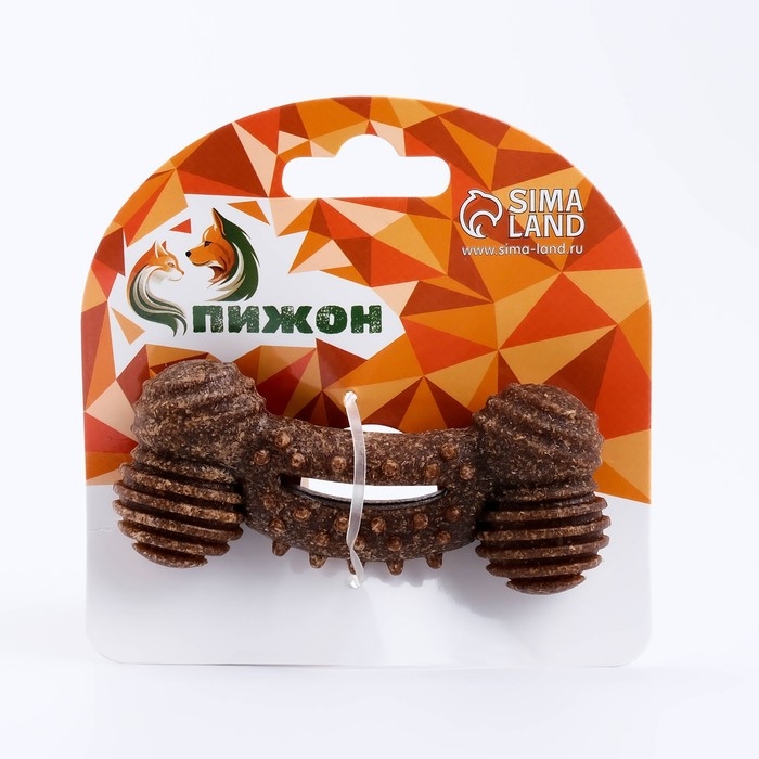 Игрушка для собак Игрушка для собак "Кость с шипами", TPR+Бамбук, 11 см