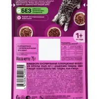 Влажный корм Whiskas Meaty рагу говядина, язык, овощи 28&times;1 75 г