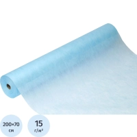 Простыня в рулоне 70х200, голубой  спанбонд, Стандарт, 12283 100шт/рул