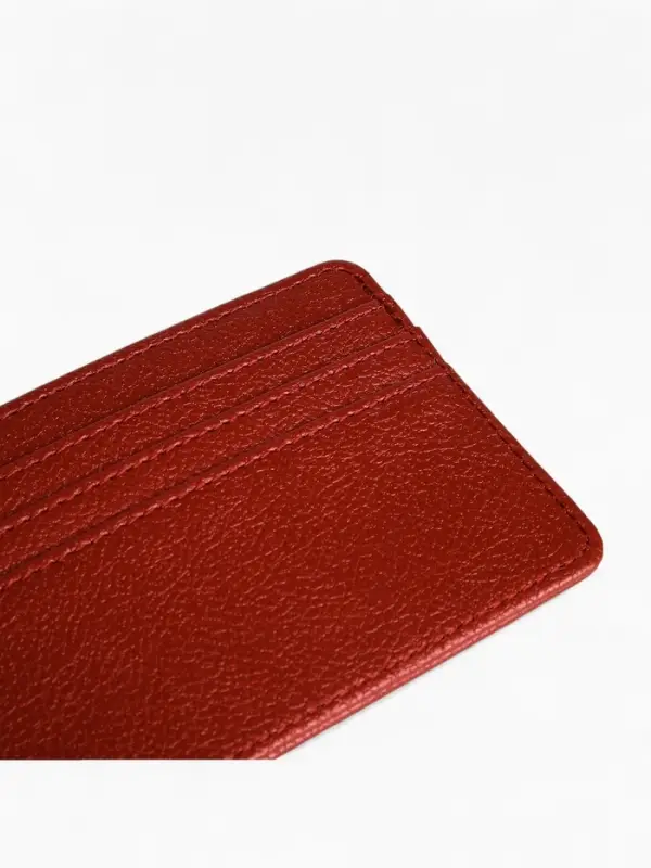 Картхолдер, на 4 карты, с окошком, красный