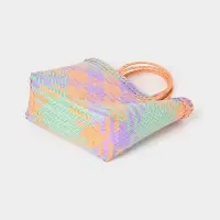 Сумка плетёная, 30&times;10&times;30 см, пластик, разноцветная