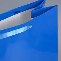 Пакет подарочный ламинированный вертикальный &laquo;Синий&raquo;, XL 40&times;49&times;19 см