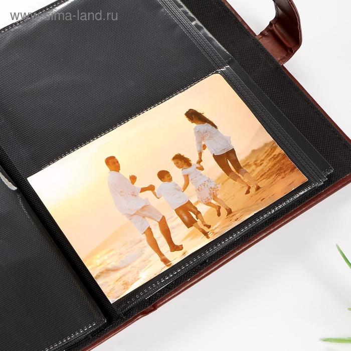 Фотоальбом 200 фото 10х15 см кожзам, кофейный 23,5х18,5х5,5 см Фотоальбом 200 фото 10х15 см кожзам, кофейный 23,5х18,5х5,5 см