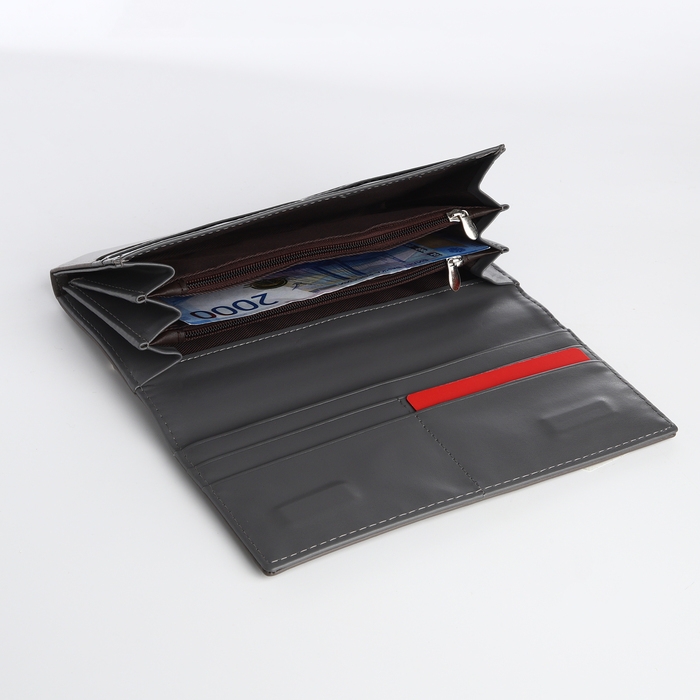 Кошелёк женский на магните, цвет серый Кошелёк женский на магните, цвет серый