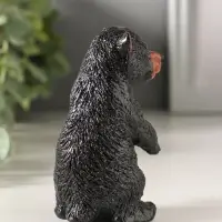 Сувенир Медведь стоя (чёрный), 9,5х5,5х5,5см