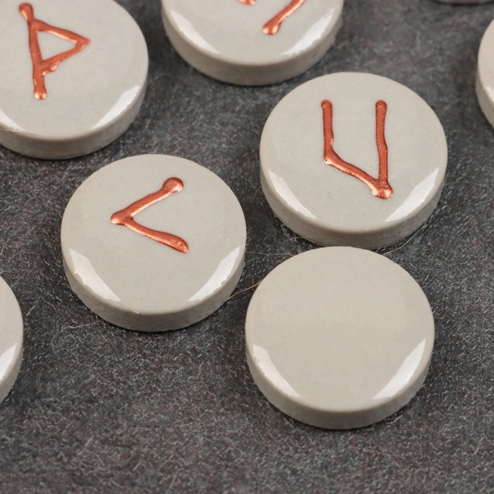 Набор Набор "Скандинавские руны", керамика, 24 руны