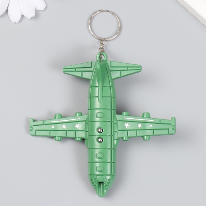 Фонарик свет на кольце Фонарик свет на кольце "Военный самолет" мигает, 3 режима, ультрафиолет, лазер 10х11 см