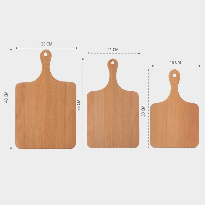 Нaбор досок разделочных нa подстaвке Adelica, 3 шт: 30×19 см, 35×21 см, 40×25 см, мaссив букa Нaбор досок разделочных нa подстaвке Adelica, 3 шт: 30×19 см, 35×21 см, 40×25 см, мaссив букa
