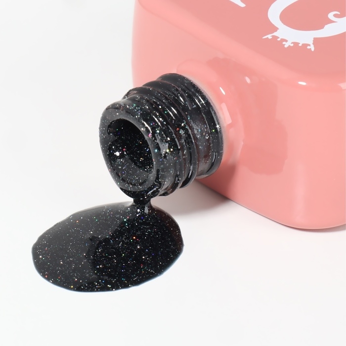 Гель лак для ногтей &laquo;COLOR GLOW&raquo;, 3-х фазный, 10 мл, LED/UV, цвет чёрный (19)