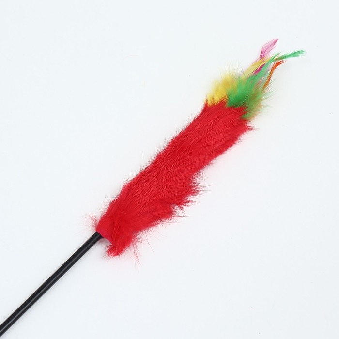Дразнилка меховая  Дразнилка меховая "Камыш", красная