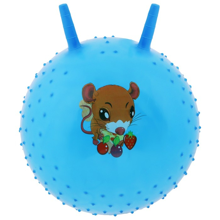 Мяч-прыгун с рожками «Счастливые улыбки», массажный, d=45 см, 350 г, МИКС Мяч-прыгун с рожками «Счастливые улыбки», массажный, d=45 см, 350 г, МИКС