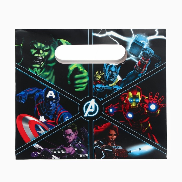 Пакет-коробка  Пакет-коробка "Герои", Мстители, 24х20х7