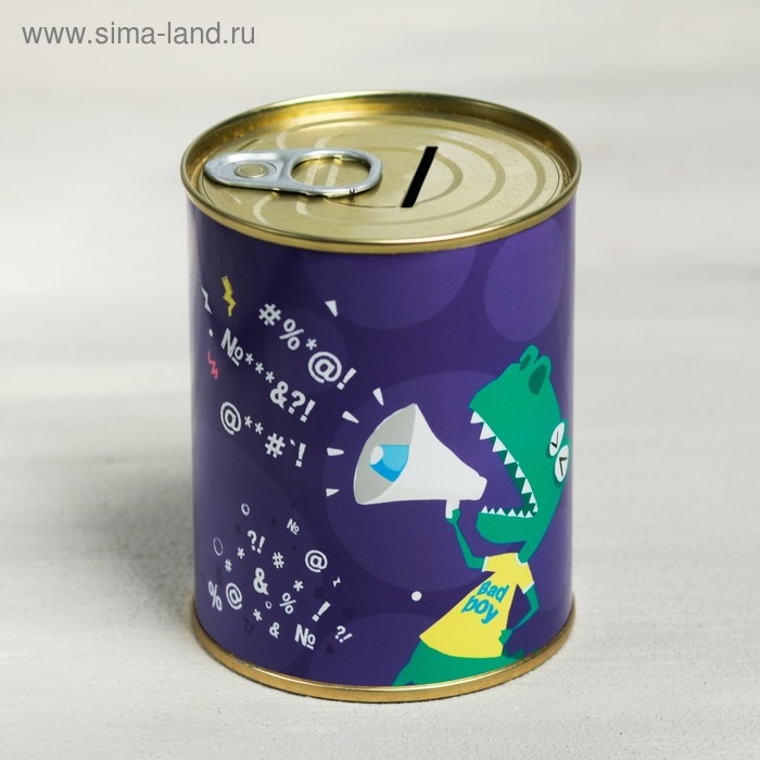 Копилка-банка металл Копилка-банка металл "Мат не наш формат", 7,5 х 9,5 см