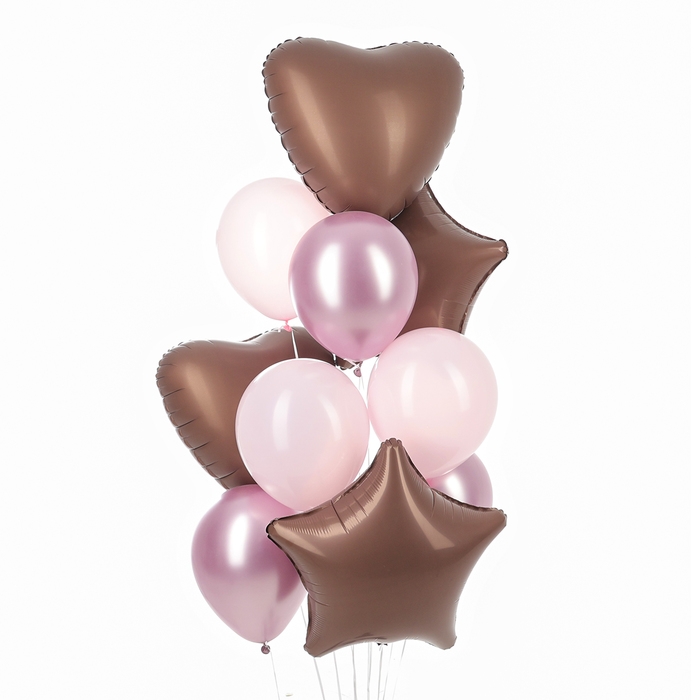 Набор воздушных шаров &laquo;Какао с маршмеллоу&raquo;, фольга, латекс, 10 шт.