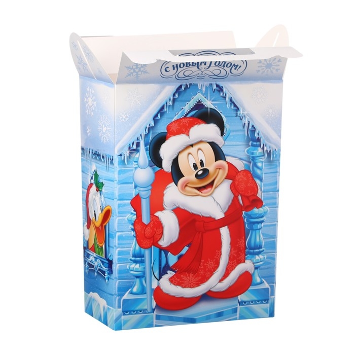 Коробка подарочная складная Коробка подарочная складная "С Новым годом!", 20х33х10 см, Микки Маус