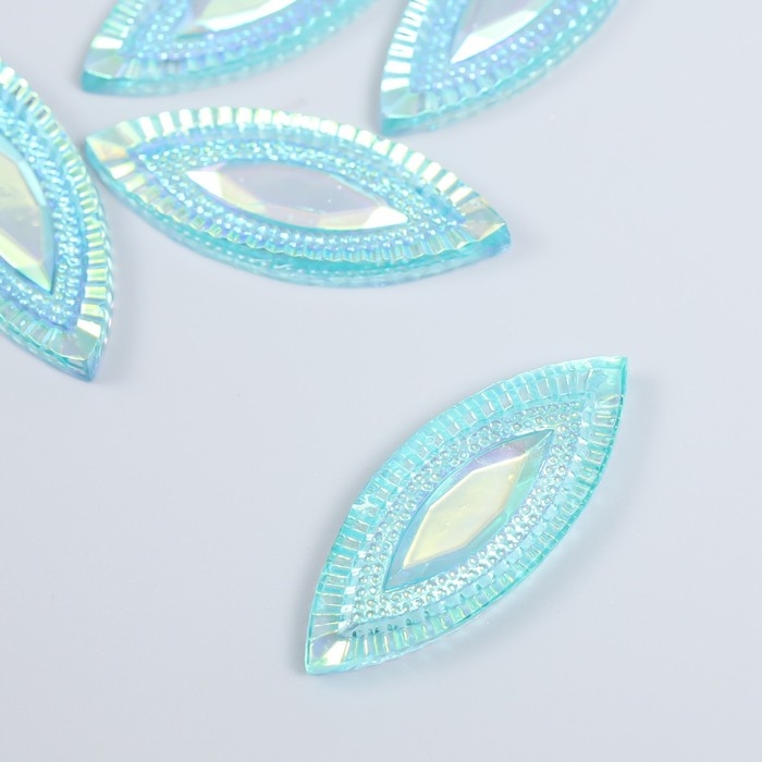 Декор для творчества пластик Декор для творчества пластик "Глаз" голография голубой набор 6 шт 2х5 см