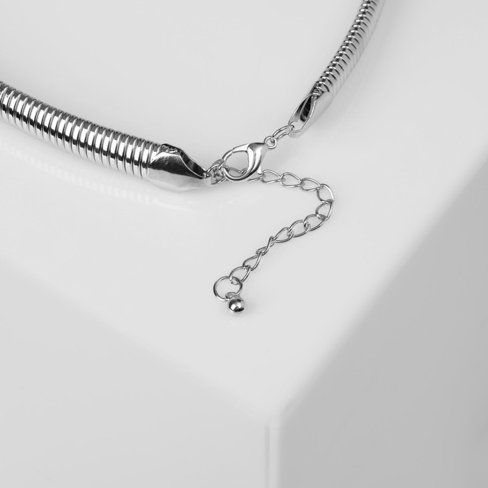 Чокер «Рельеф» узкий, 1 см, цвет серебро, 47,5 см Чокер «Рельеф» узкий, 1 см, цвет серебро, 47,5 см