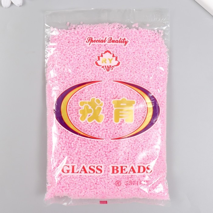 Бисер стекло 12/0  Бисер стекло 12/0 "Холодный розовый" перламутр 450 гр