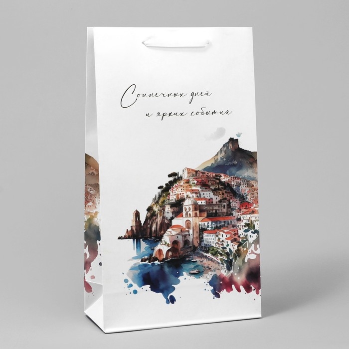 Пакет подарочный под две бутылки, упаковка, «Яркие события», 35 х 20 х 9 см Пакет подарочный под две бутылки, упаковка, «Яркие события», 35 х 20 х 9 см