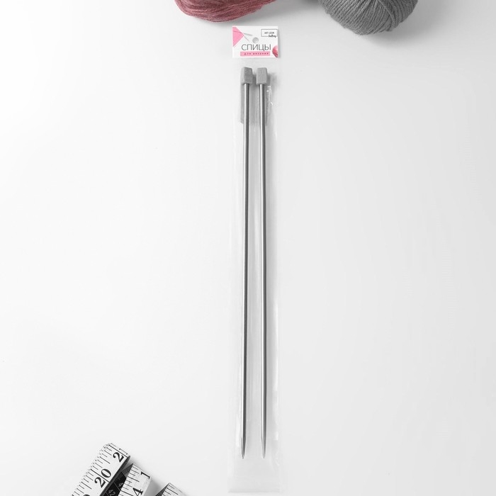 Спицы для вязания, прямые, d = 5 мм, 35 см, 2 шт Спицы для вязания, прямые, d = 5 мм, 35 см, 2 шт