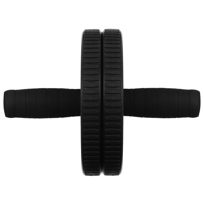 Ролик для пресса ONLYTOP, 2 колеса, цвет чёрный Ролик для пресса ONLYTOP, 2 колеса, цвет чёрный