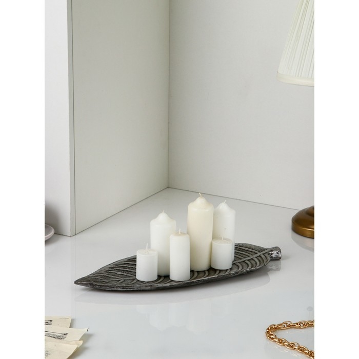 Органайзер «Лист», полистоун,цвет серебро Органайзер «Лист», полистоун,цвет серебро