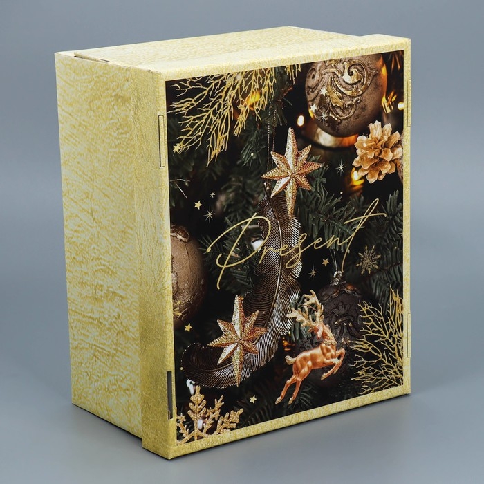 Коробка подарочная новогодняя складная «Фотографичная», 31,2 х 25,6 х 16,1 см, Новый год Коробка подарочная новогодняя складная «Фотографичная», 31,2 х 25,6 х 16,1 см, Новый год