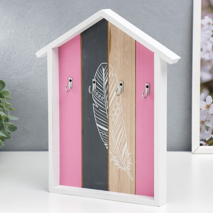 Крючки декоративные дерево Крючки декоративные дерево "Пёрышко" 29х24х2,8см