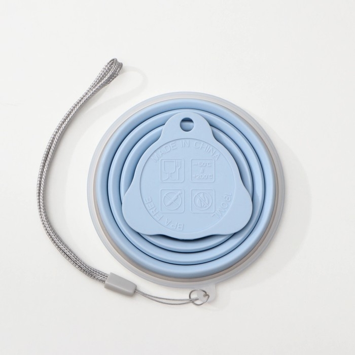 Стакан силиконовый складной с крышкой Доляна «Айли», 180 мл, 9×8,5×9 см, цвет МИКС Стакан силиконовый складной с крышкой Доляна «Айли», 180 мл, 9×8,5×9 см, цвет МИКС