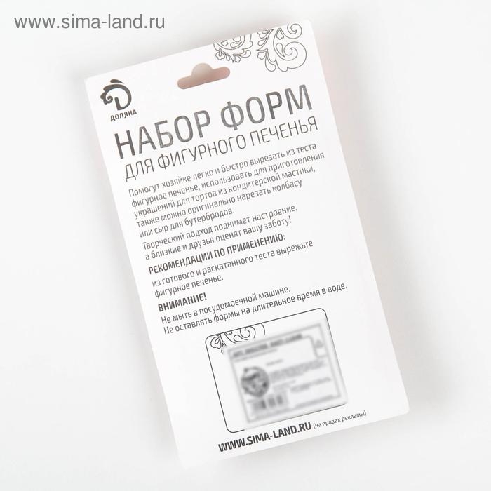 Набор форм для вырезания печенья Доляна «Колокольчик, снежинка», 6 предметов, цвет серебристый Набор форм для вырезания печенья Доляна «Колокольчик, снежинка», 6 предметов, цвет серебристый