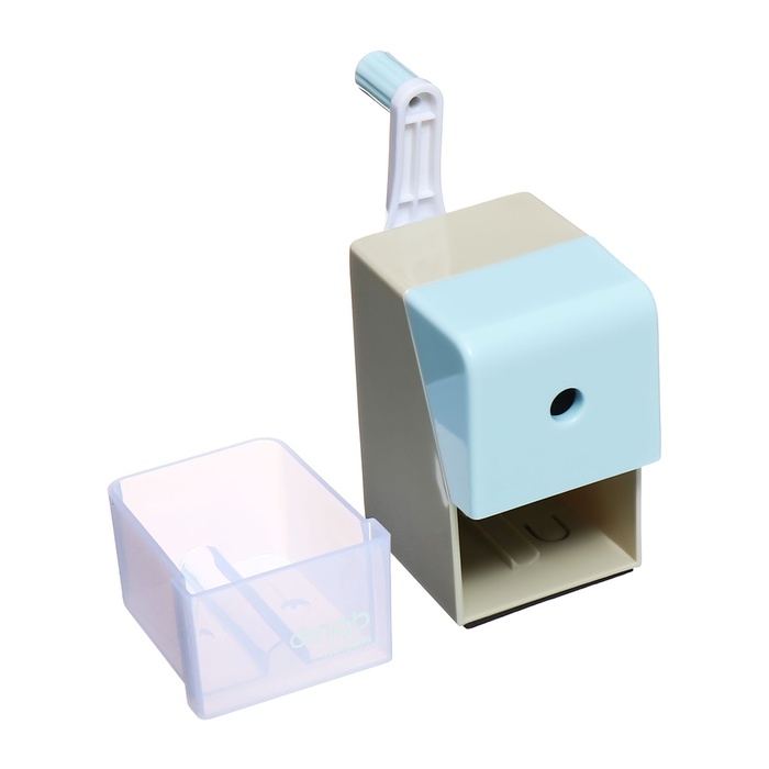 Точилка механическая с контейнером Классика Голубой/Хаки Точилка механическая с контейнером Классика Голубой/Хаки